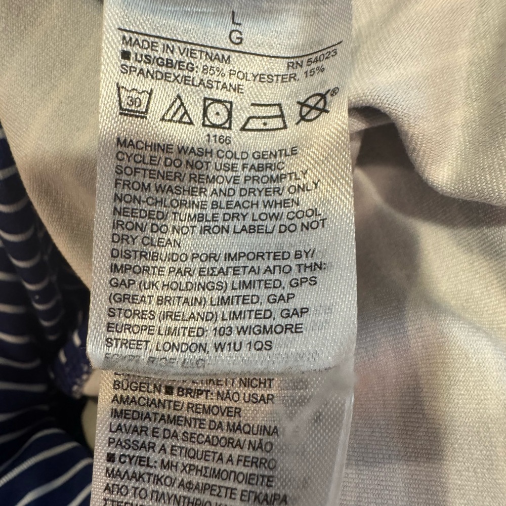 GAP Fit Royal Blue and White Striped Leggings - Picture 8 of 9